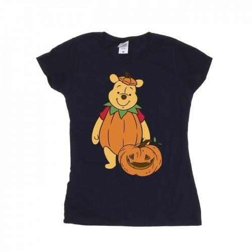 Winnie the Pooh Womens/Ladies Pumpkin Cotton Halloween T-Shirt