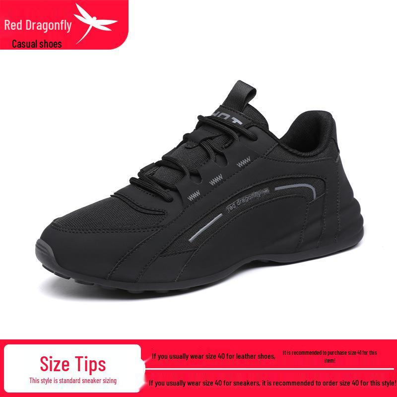 Red Dragonfly Men s Trendy Thick Sole Summer Sneakers 2024 - Breathable, Versatile, Height-Boosting Sports Casual Shoes 38