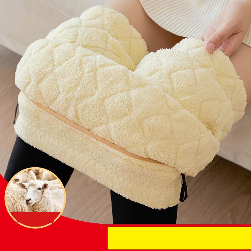 Women Leggings Filling Pants Winter Thick Fleece Wool Legging Thick Warm Thermal 800g Thicken Trousers