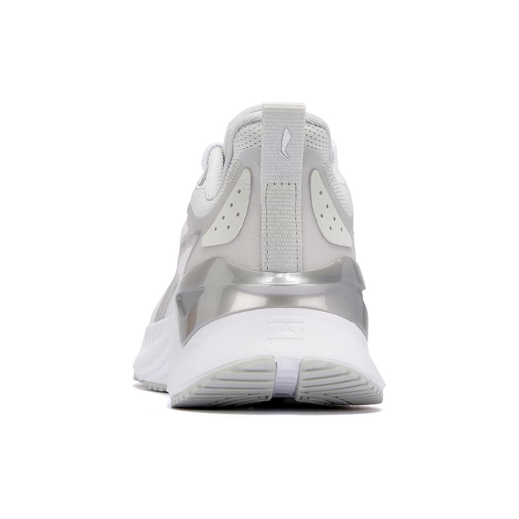 New LiNing YueYing 3.0 Cushioned Wear Resistant Breathable Low Top Running Shoes Women's White Gray ARHU024-4