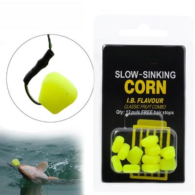 Euro Carp Fishing Corn Lure 8pcs 12pcs Imitation Corn Slow Sinking Fishing Bait with Stopper