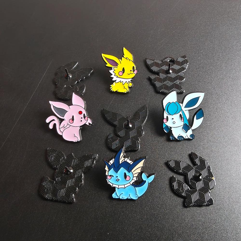 Eevee Family Pokémon Metal Brooch - Cute Anime Gift for Kids