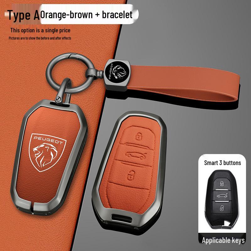 Peugeot 408/508L/308/4008 Key Cover with Logo - Modified Car Accessories