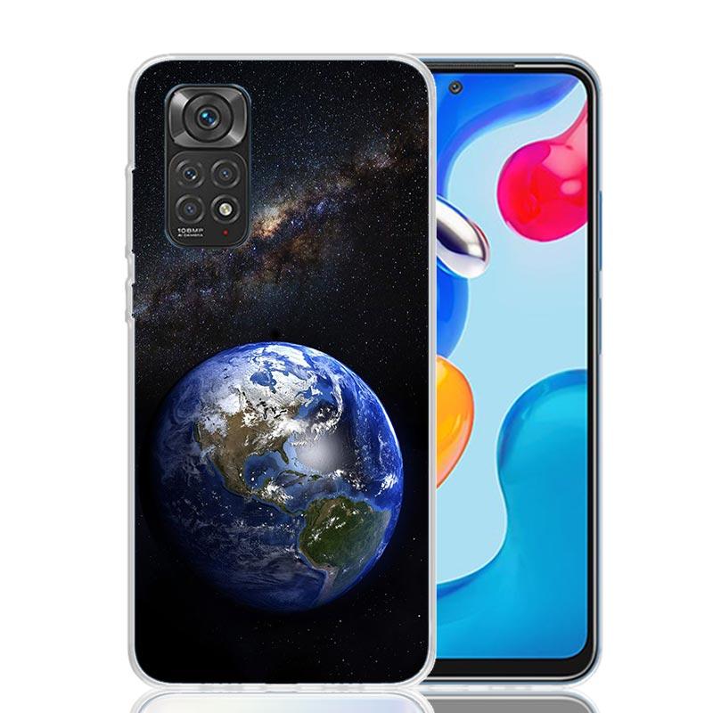 

Earth Stars Space Phone Case For Xiaomi Redmi Note 15 14 13 12S 12 Pro Plus 11S 11E 11 11T 10S 10 Art Soft Pattern Cover Redmi N Redmi Note 13 5G