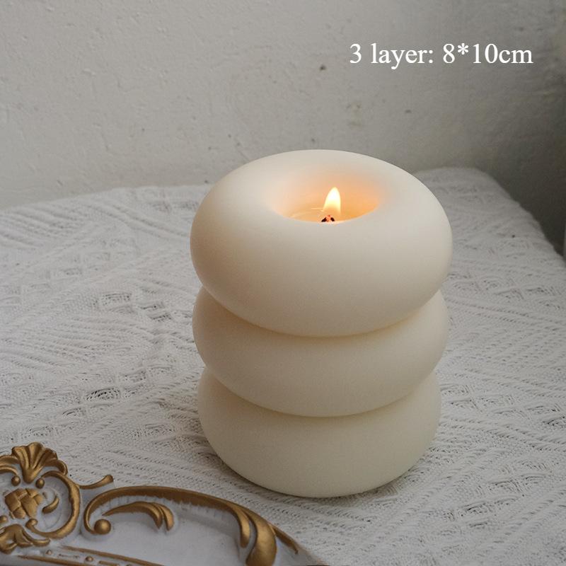 Donut Circles Aromatherapy Candles Creative Home Candles Home DecorationDecoration Bedroom Flameless Romantic Birthday Gift Wax