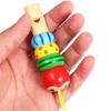 6Pcs Animal Wooden Whistles Animation Music Instruments Party Favors Developmental Educational Toys For Baby Kids Kindergarteners