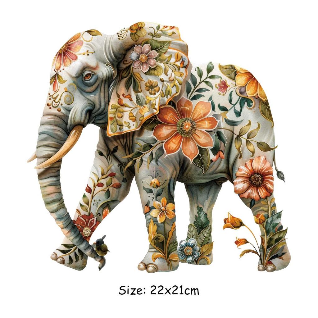 Elefantenaufnäher Htv Für T-Shirts Hut Heißpresse Applikation Diy Hoodies Kleidung Aufkleber Thermische Aufnäher Einfach Zu Drucken