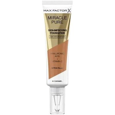 Fond De Teint - MAX FACTOR - Miracle Pure - Teinte 85 Caramel - Pour Tous Types De Peau - 1,8x9,5x26,5 Cm