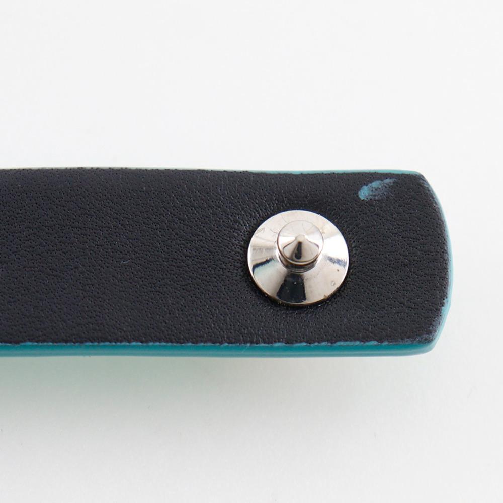 TIFFANY&Co. Key Ring Key Ring TIFFANY & Co. Blue/Silver Metallic/leather Unisex Used