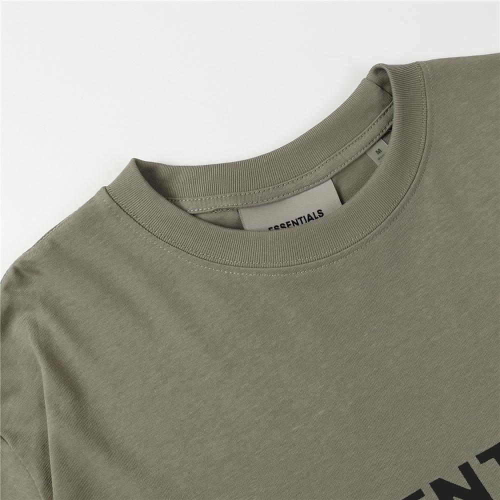 Essentials T-Shirt for Men's Pressed Glue Letters Loose Round Neck High Street Fashion Men and Women Short Sleeves T-shirts