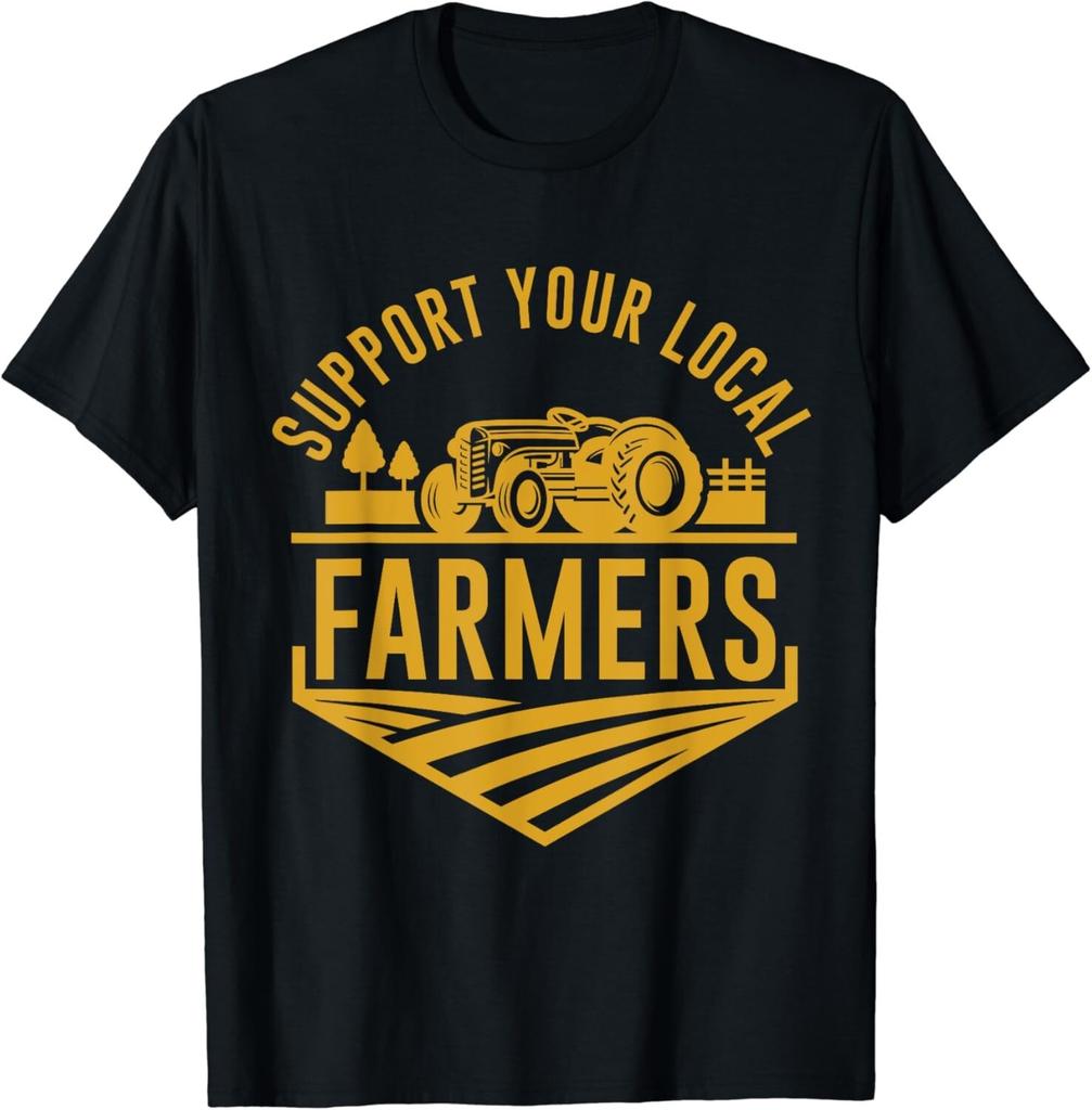 Farm Local Food Patriotic Farming Gift Idea Farmer Gift Unisex T-Shirt