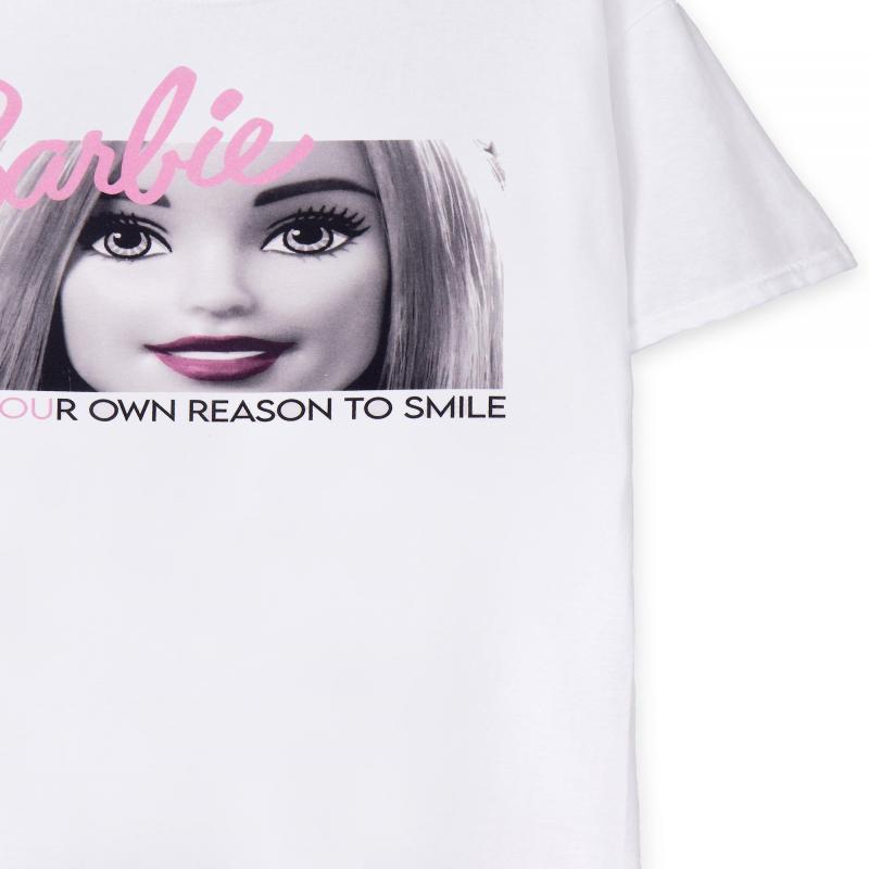 Barbie Womens Short Sleeved T-Shirt White Barbie Doll