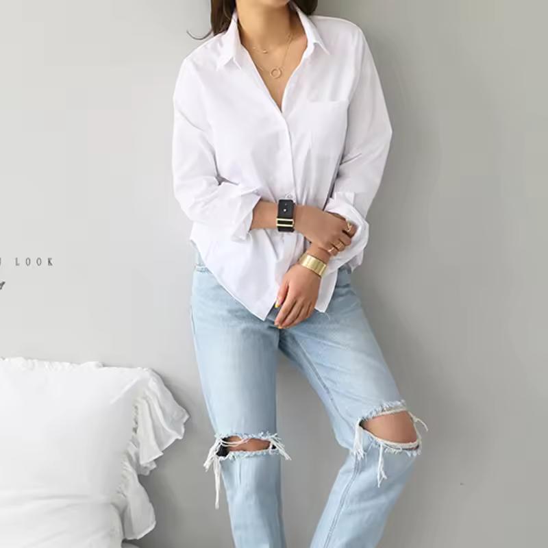 Shirt Blouse Casual Long-sleeved Shirt