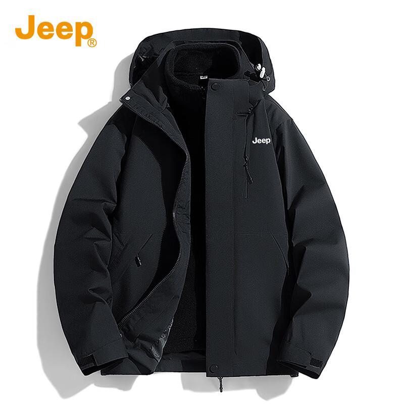 

JEEP Men s 3-in-1 Waterproof Windbreaker Jacket 4XL