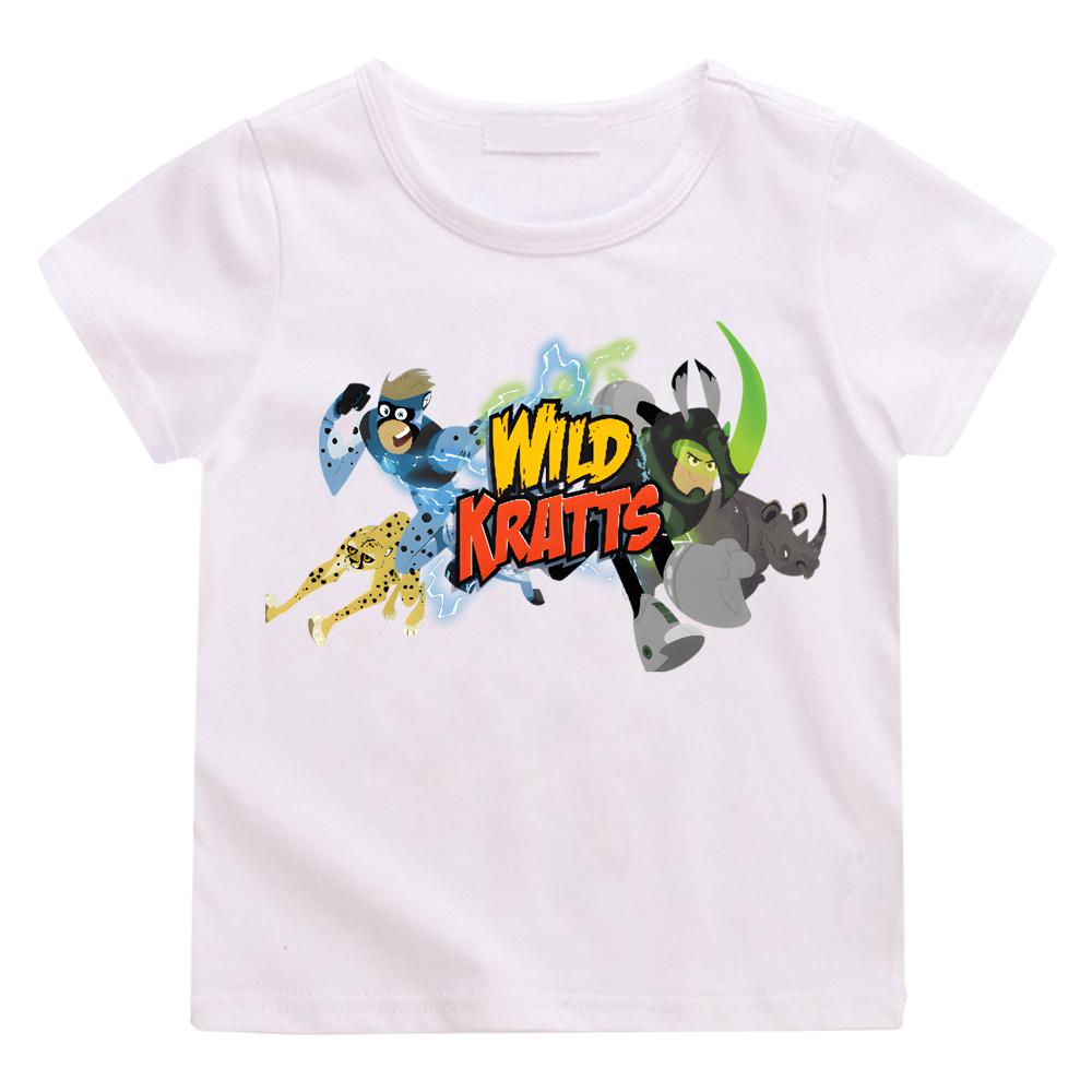 Wild Kratts Pony RainbowDash Cartoon T-shirt 100% Short Sleeve Tshirt Camisetas Cotton Anime Tee-shirt Kawaii Children Clothing