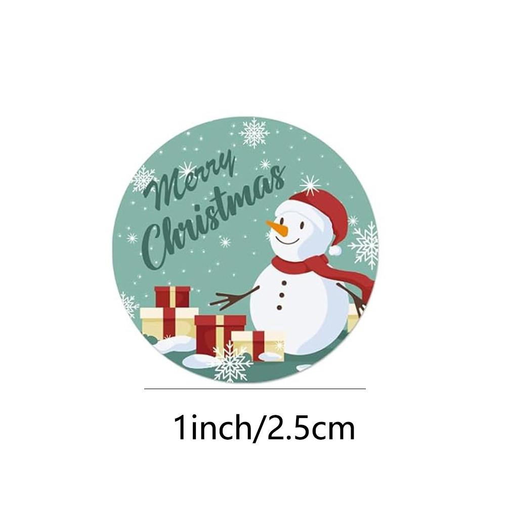 100-500Pcs High-Standard-Quality Round High-Quality Adhesive High-Quality Christmas High-Quality Stickers High-Quality Merry High-Quality Christmas