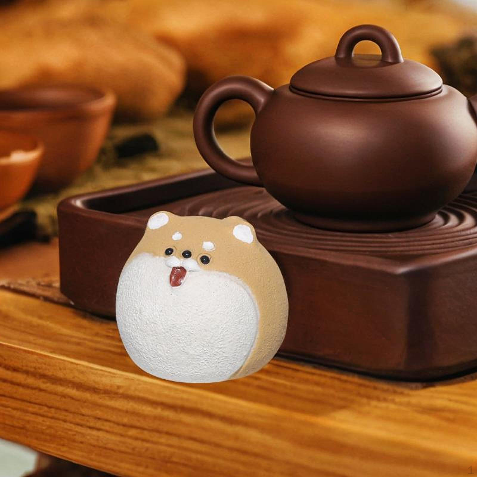 

Фиолетовая Глиняная Собака Чайник Чайный Питомец Статуэтка, Коллекционная, Современный Декор-Украшение для Подноса Кунг-фу