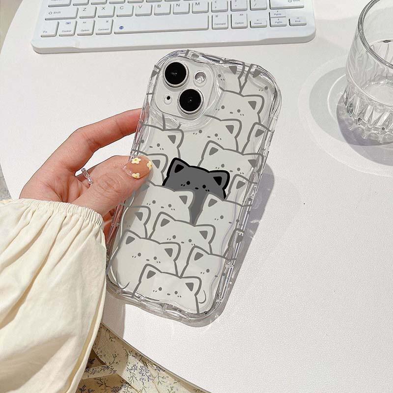 Cute Creative Music Cat Case for OPPO Reno 13F 12F 11F 13 12 11 8 Pro 5G 7 4G 5 6 Lite A57 A58 A77 A78 A79 5G A38 A18 Wave Cover