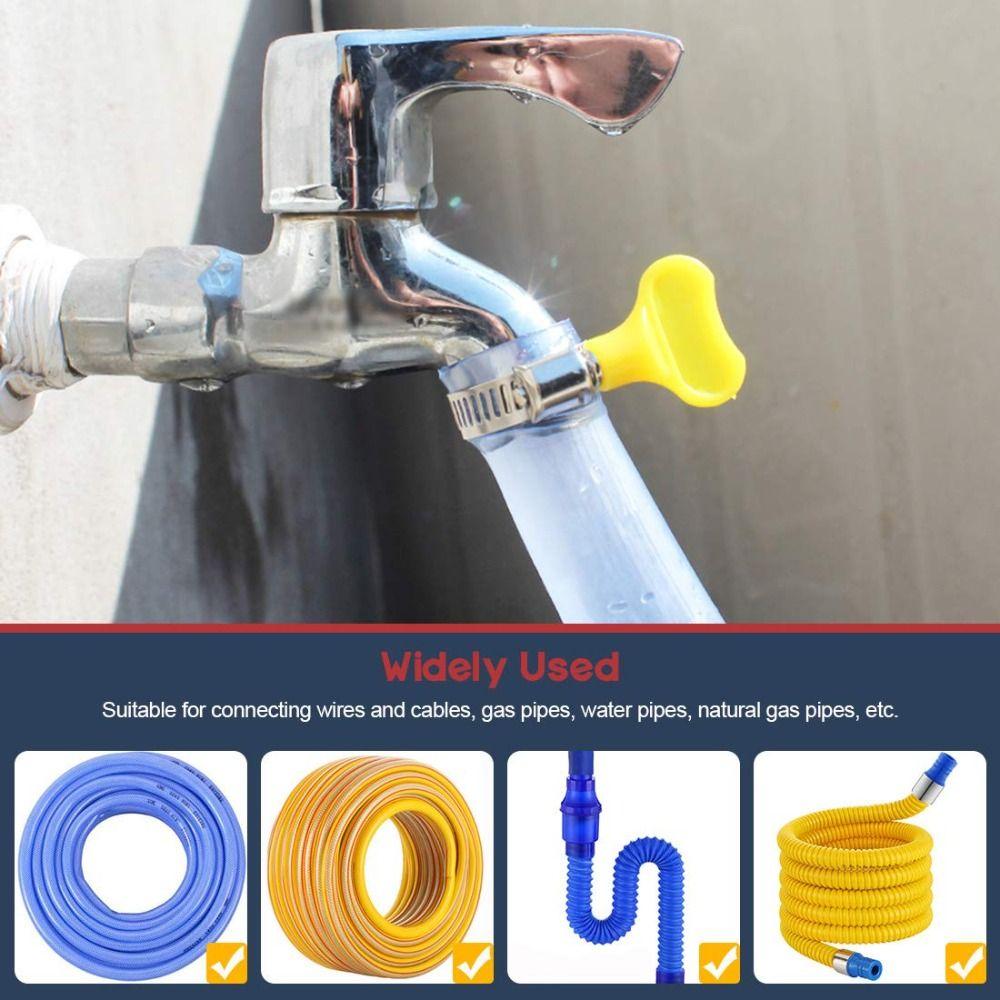30pcs Hand Twist Design Stainless Steel Hose Clamps Butterfly Hose Clamp  Water Pipe