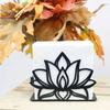 Strong Iron Tabletops Tissue Holder with Not Slip Base Modern Metal Napkin Stand for Restaurant Hotel & Homes Kitchen Use