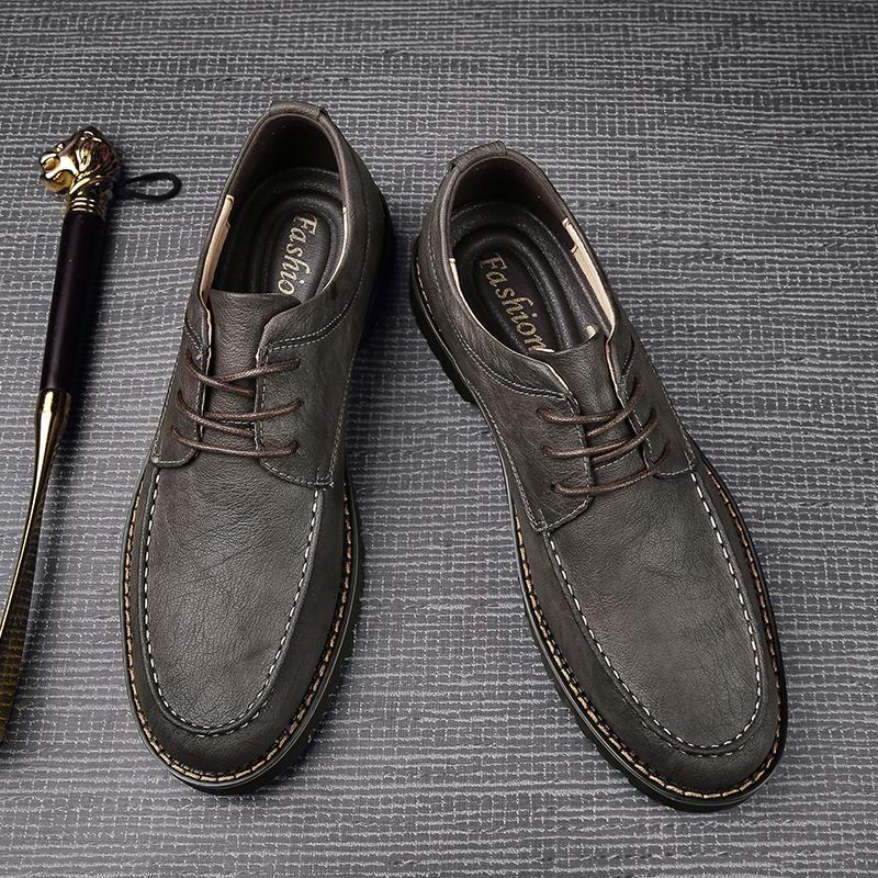 Men'S Shoes Oxford Casual Shoes Leather Moccasins Fashion Men Shoes British Formal Office Shoes Rubber Adulto Comfortable Loafer