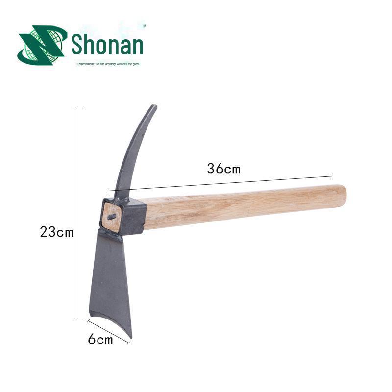 Short-Handled Gardening Hoe and Rake for Weeding and Vegetable Care