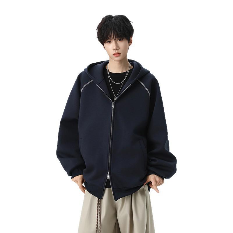 Unisex Trendy American Casual Loose Cardigan Jacket with Hood