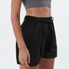 Women's summer casual sports solid color simple strappy shorts