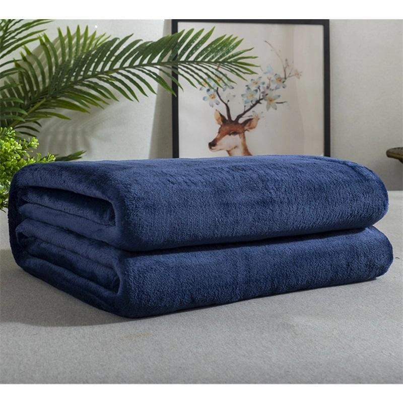 Flannel Blanket Summer Air Conditioning Throw Soft Fleece Office Nap Blanket Single Layer Double Sided Plush All Season Blanket