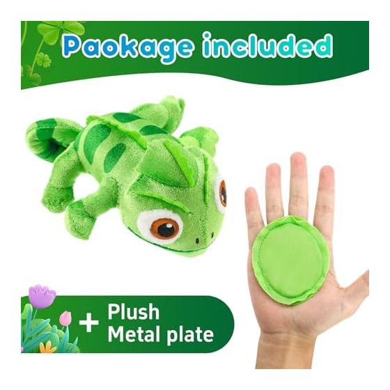 Chameleon Plush Toy Lizard Stuffed Animal Magnetic Toy Girls Kids Shoulder Wear Clothing Accessory Magnet