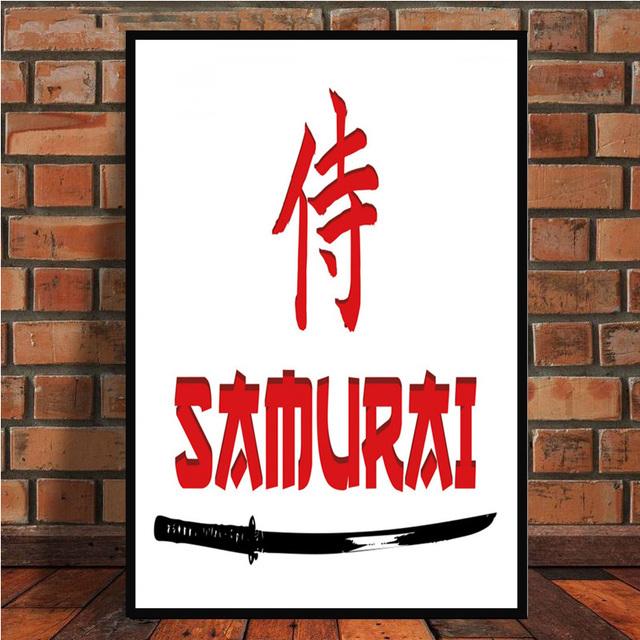 Japan Samurai Anime Poster Abstract Wall Art Bushido Canvas Painting Japanese Warriors Portrait Picture Print Home Wall Decor No Frame