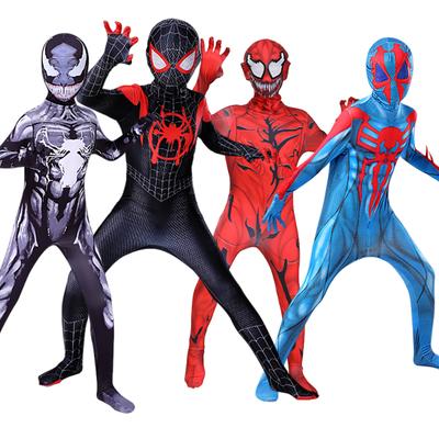 High Quality Superhero Spidermans Costume Bodysuit For Kids Adult Spandex Zentai Halloween Party Cosplay Jumpsuit 3D Style