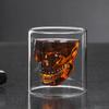 Simple and creative skull - shaped wine glass water glass crystal skull beer glass double - layer high - borosilicate glass