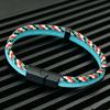Stylish Color Block Design Men Cord Bracelet Premium Selected Ethnic Fabric Charm Braslet 8 Color Options Casual Versatile Joias