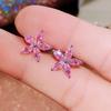 Colored Star Stud Earrings, Sweet Flower Pentagram Ladies Earrings, Vitality Girl Student Earrings