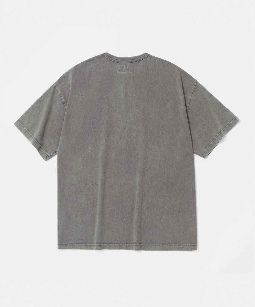COLUMBIA UNIVERSITY Cu Campus Mineral Washed S/S T-Shirts Gray