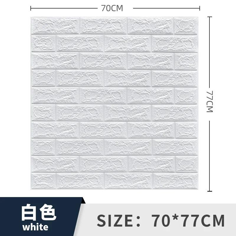 1pc/10pcs 3D Wall Panel Self Adhesive Foam Plastic Wall Sticker Peel Living Room Bedroom Marble Stickers TV Wallpaper Home Decor