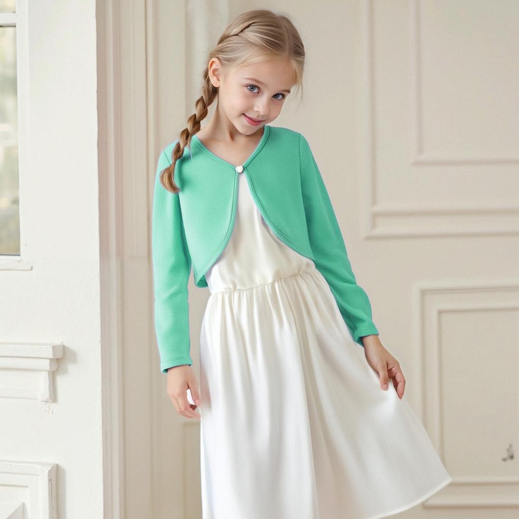 Children's Long Sleeve Cardigan Tops Casual Daily T Shirt Blouse