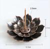 Alloy Incense Burner Sandalwood Incense Stick Holder Metal Zen Lotus Line Incense Plate Temples Yoga Studios Home Decoration