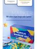 Doppelspitzen-Flüssigacryl- und Aquarellstift-Set für Glasmalerei - Wasserdicht, Weiche & Harte Spitzen