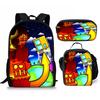 Hip Hop Popular Funny Geometry Dash 3D Print 3pcs/Set pupil School Bags Laptop Daypack Backpack Crossbody Lunch bag Pencil Case