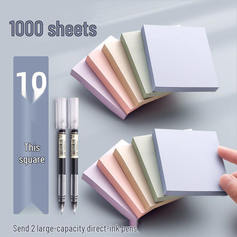 Morandi Colored Sticky Notes: Strong Adhesion, Pure Color, Large Size Student Memo Strips