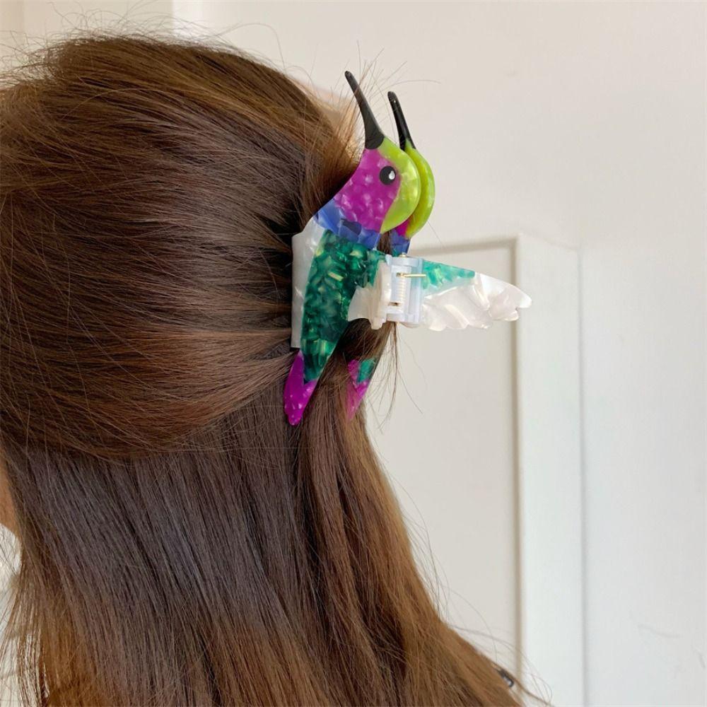 Cute Bird Hair Clip Hummingbird Cartoon Animal Shark Clip Sweet Acetic Acid Hair Claw  Female