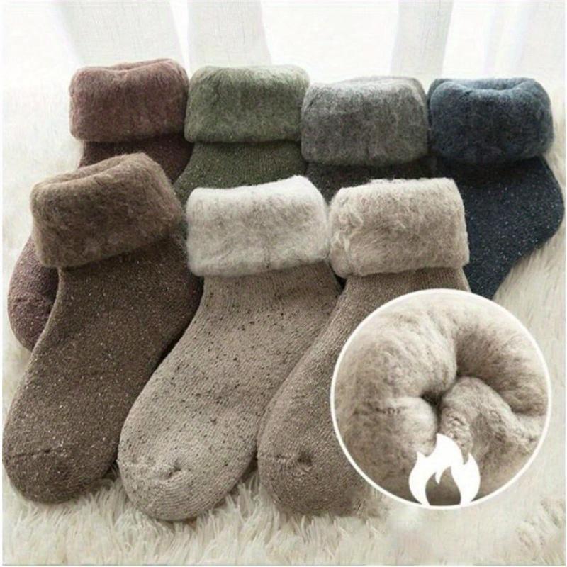 Dicke, aufgebürstete Plüsch-Wintersocken für Damen - Große Größe, Warme Ski- und Bodensocken, Geeignet für jedes Wetter, Gemütliche Schlafsocken
