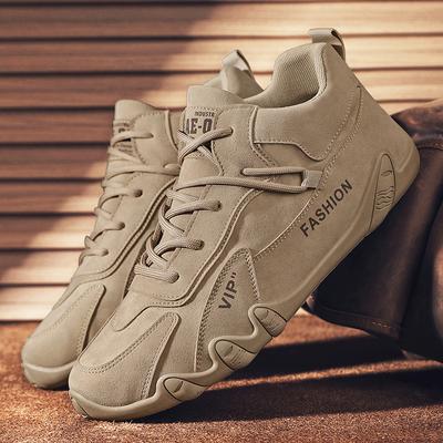 Tênis Masculinos Outono Sola Reta Resistente ao Desgaste Roupa de Trabalho Antiderrapante Caminhada Masculina Leve e Versátil Sapatos da Moda Casual