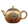 Brass Dragon & Phoenix Teapot Set: Chinese Tea Ceremony Decor & Metal Handicrafts