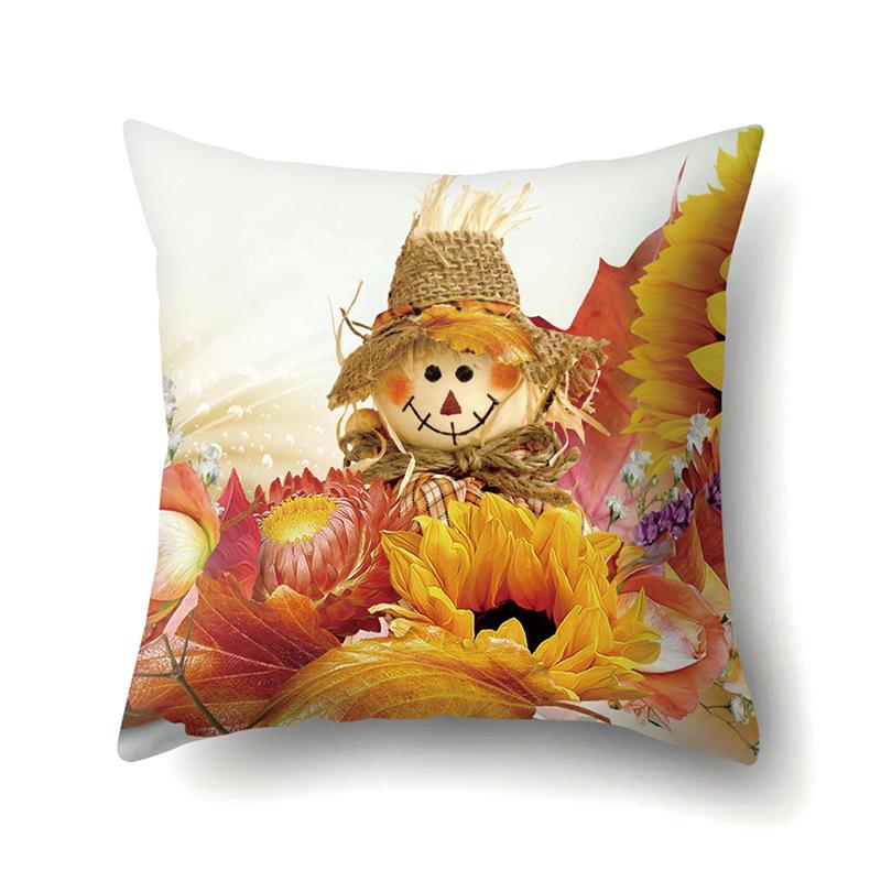 Halloween Pillowcase Car Waist Pillow Pumpkin Sofa Cushion Cover Office Home Living Room Pillowcase