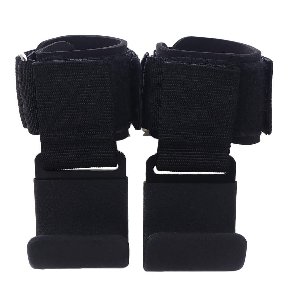 1 Pair Pull-up Weight Lifting Grip Hook Non-Slip Auxiliary Power Wrist Guard  Fitness