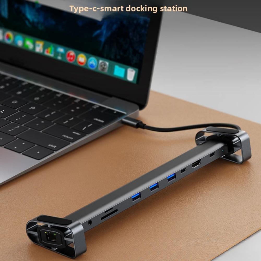 10 In 1 Type C Hub 3 0 Docking Station Foldable Stand Multi Port Adapter for Laptop MacBook