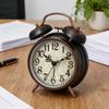 Super-Loud Twin-Bell Alarm Clock for Heavy Sleeper Retro Bedside Clock with Nightlight Battery Operated Quartz Table Clock